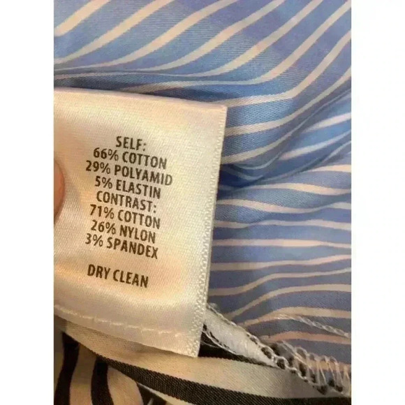 Bailey 44 Homeostasis Sky Striped Front Tie Shirt Size 4 Blue White Top. 329 - Picture 5 of 5